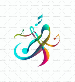 Abstrakte Musiknoten